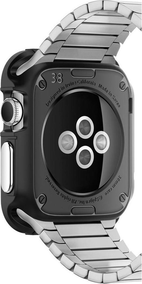 Spigen - Case voor Apple Watch 1 42mm - Siliconen Rugged Armor Zwart |  bol.com