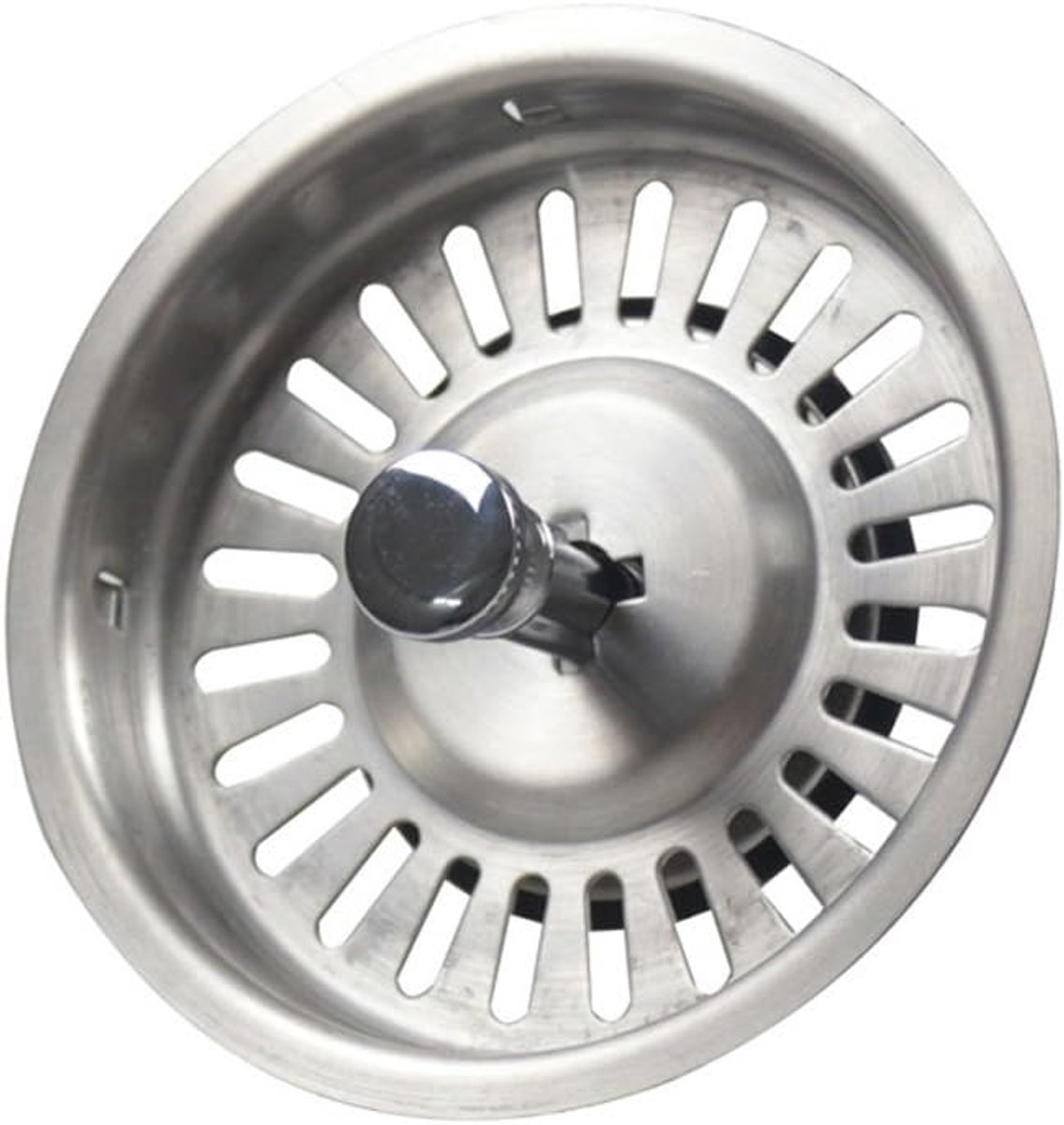 RVS Keukenkraan Zeefplug 92mm voor Spoelbak Afvoer