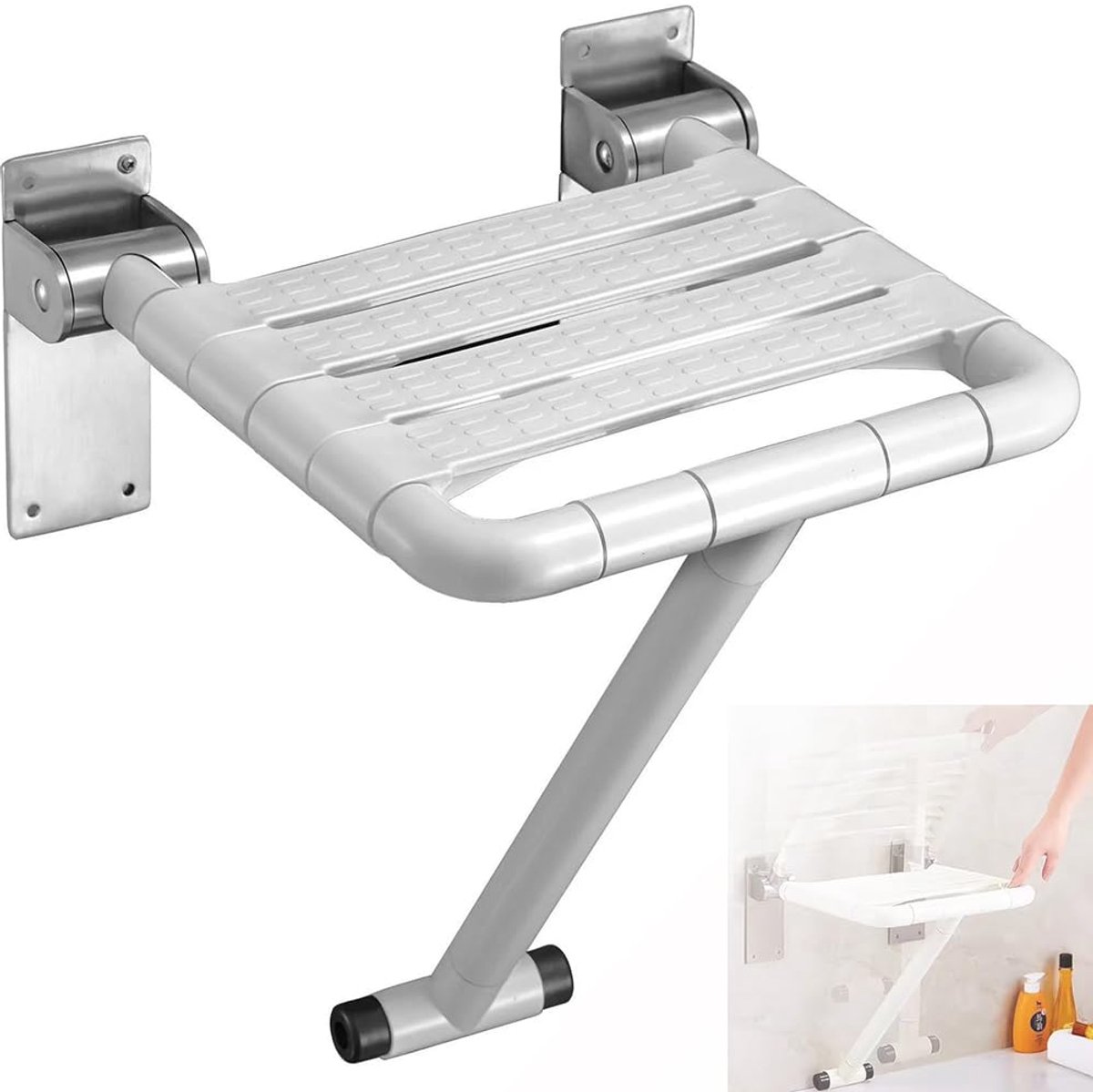 Opklapbare Douchestoel - Antislip Design - Draagvermogen tot 300 kg