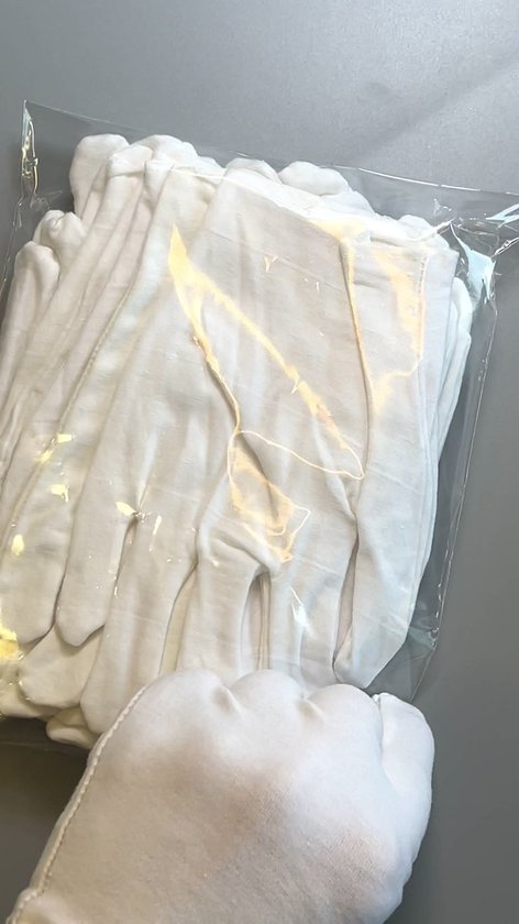 Sploziia 2 paar witte handschoenen - katoenen