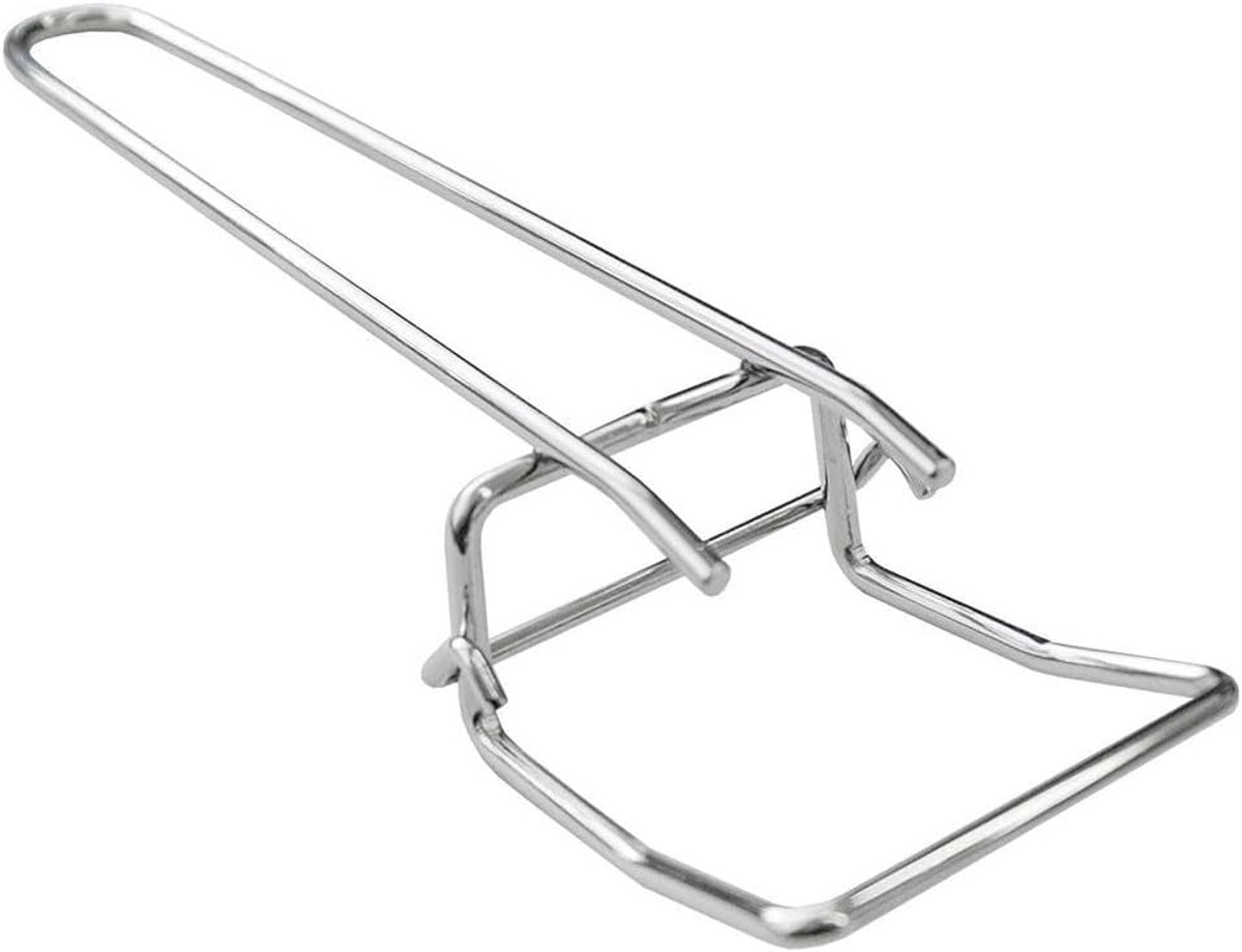 Rooster Houder Clip - Bakplaat Klem - Veilig Grillen - Afneembaar Handvat - 20 x 6 cm - Zilver