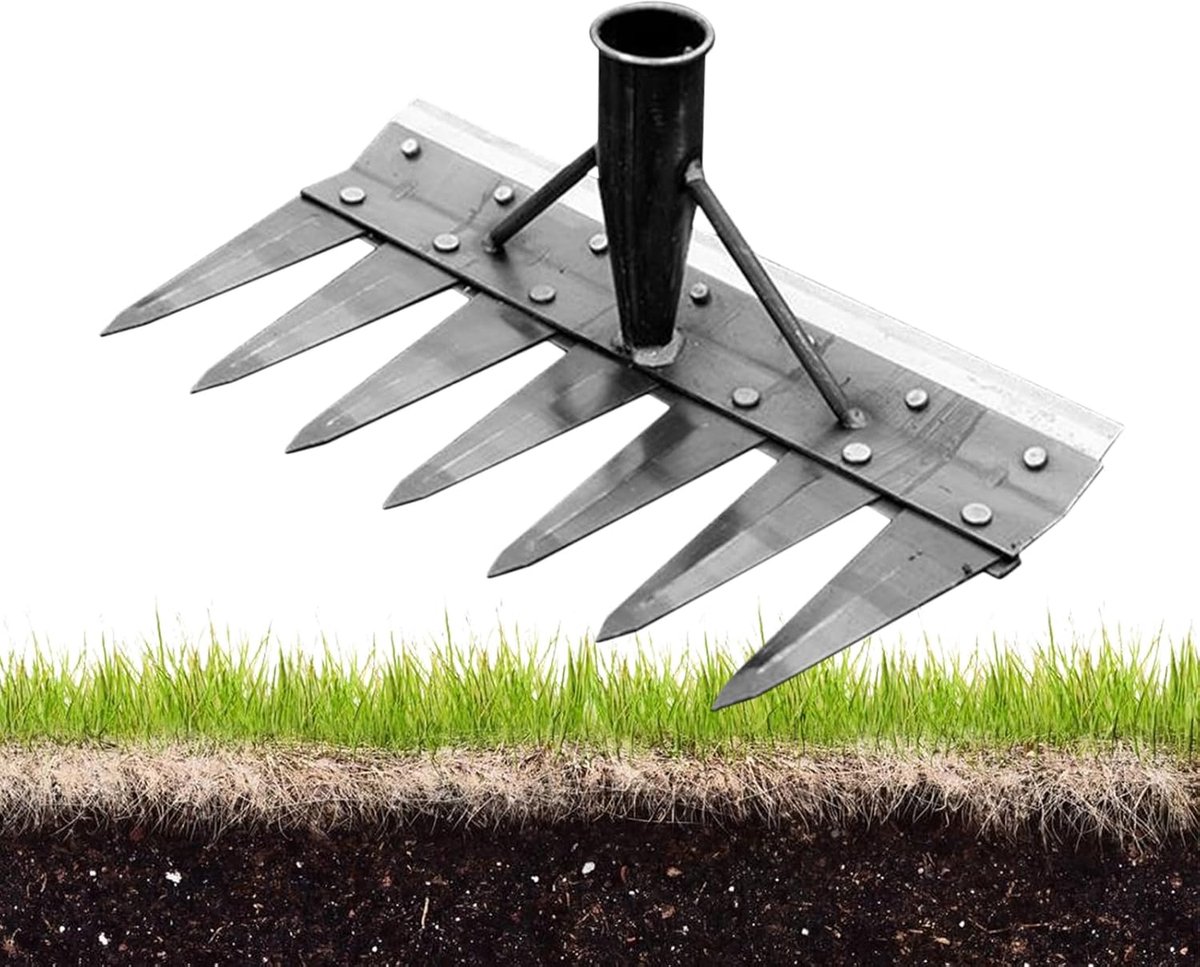 Onkruidhark Multifunctioneel - Grasverwijderaar Tuinhark - Tuinonderhoud Buiten - Ergonomisch Handbediend Ontwerp - Diverse Tandbreedtes