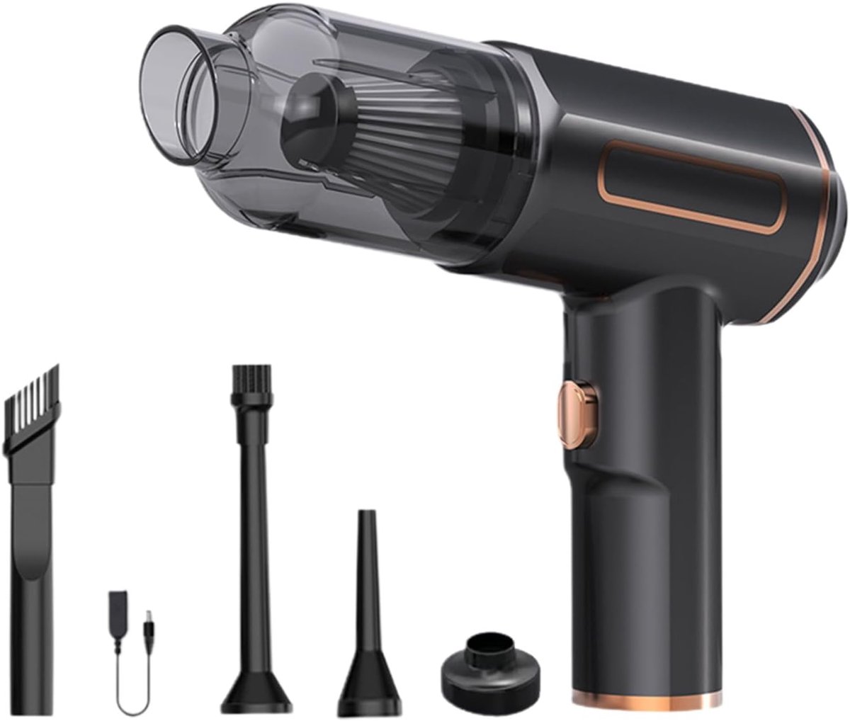 Draadloze Stofzuiger - Handstofzuiger Auto - Snel Reinigen - Hoge Zuigkracht - 50W Vermogen - Zwart