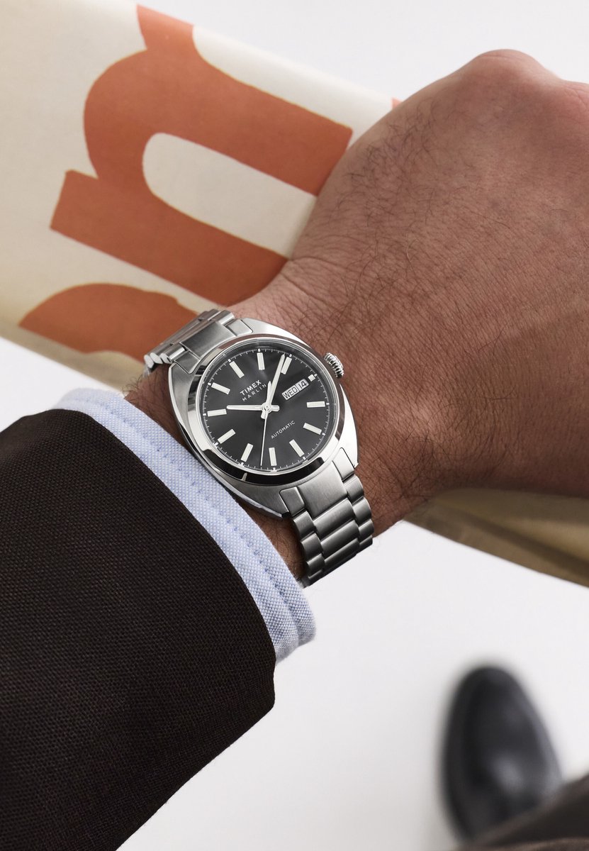 Timex Marlin Draper Automatic Mechanisch Automatisch Horloge Silver Tone Kast: 100% Roestvrij Staal | Armband: 100% Roestvrij Staal 37 mm TW2Y65000AJ, TW2Y65100AJ