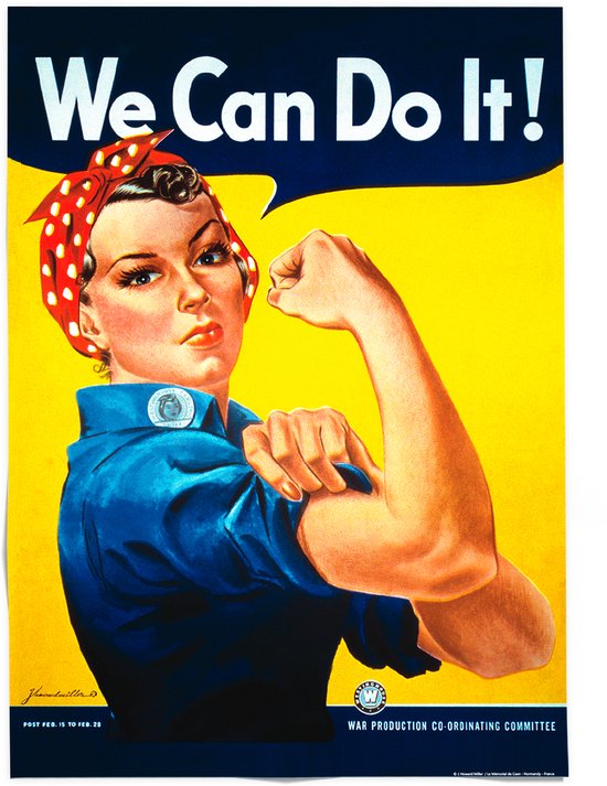 Lanzfeld We Can Do It - Poster Schilderij 50x70 cm - WOII Vintage Propaganda - Koker