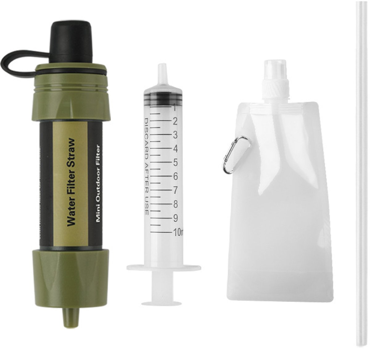 SNTIALS - Military - Outdoor - Water filter met toebehoren - 300Liter - Noodpakket - Survival - Kwaliteit