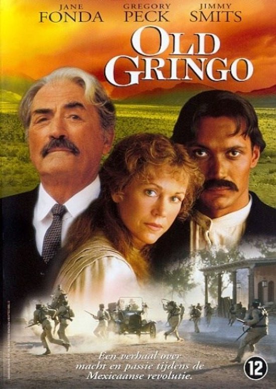 DVD-hoes met de acteurs Gregory Peck, Jane Fonda en Jimmy Smits. De titel is "Old Gringo".