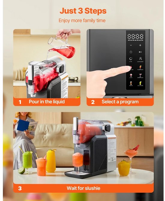 HOB Slush Puppy Maker - Ijsmachine - Slush Machine - Slushy Mache - 2 L - Frozen Drink Cocktail Machine - 6 Programma's - Slush Margarita Milkshake Frappé van Merkloos — afbeelding 3