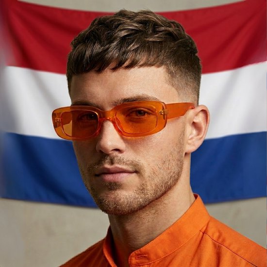Koningsdag bril - Oranje bril - Bevrijdingsdag - Koningsdag accessoires - Festival classic model - Festivalbril - Technobril - Rave bril - Festival zonnebril - Oranje- Unisex - Koningsdag - Kingsdag - Carnavalsbril van Merkloos — afbeelding 2