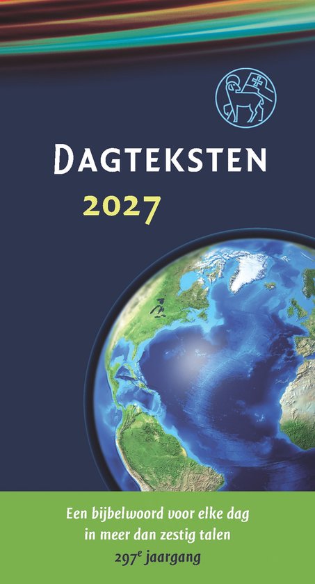 Dagteksten 2027 met aarde afbeelding. Een bijbelwoord voor elke dag in meer dan zestig talen. 297e jaargang.