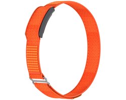 Strap-it Nylon bovenarmband geschikt voor Amazfit Helio - Comfortabele bicep band (Oranje)