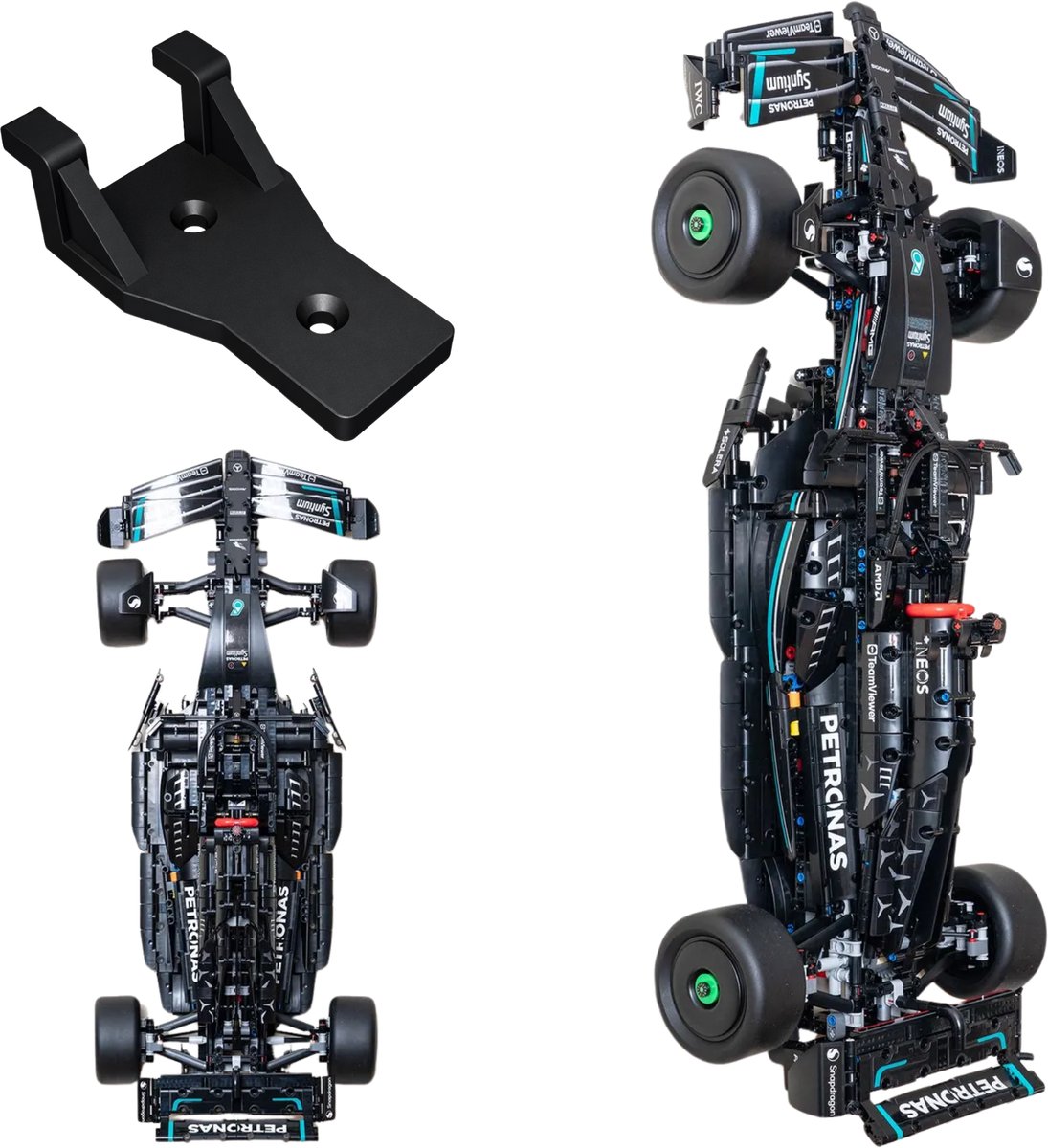 Wandhouder voor Lego 42171 Mercedes-AMG F1 W14 E Performance, toon veilig je Lego Mercedes-auto - Legoset niet inbegrepen- Wall Mount – incl. schroeven & pluggen