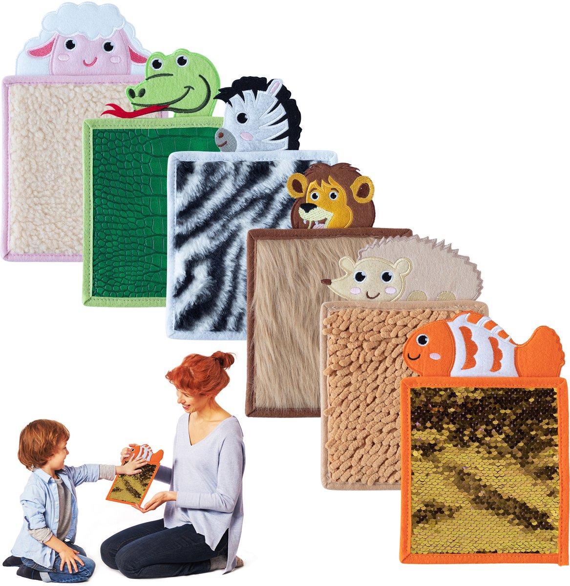 6 Sensorische Matten Dieren – Sensory Mats – Sensorisch Speelgoed – Sensomotorisch Speelgoed – Sensorische Mat – Sensorisch Speelgoed Autisme – Tactiele Speelmat Kinderen – Dieren Sensory Mat