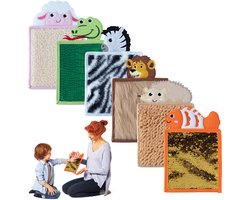 6 Sensorische Matten Dieren – Sensory Mats – Sensorisch Speelgoed – Sensomotorisch Speelgoed – Sensorische Mat – Sensorisch Speelgoed Autisme – Tactiele Speelmat Kinderen – Dieren Sensory Mat