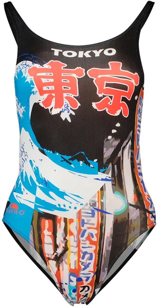 Turbo Tokyo Pro Resist Zwemkleding Blauw 3XL Vrouw Multicoloured