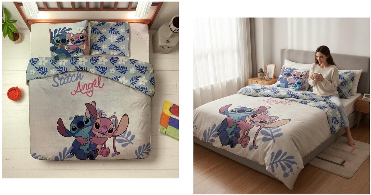 Disney - Lilo & Stitch - Dekbedovertrek - Lits Jumeaux - 240 x 220 cm - 100% Katoen.