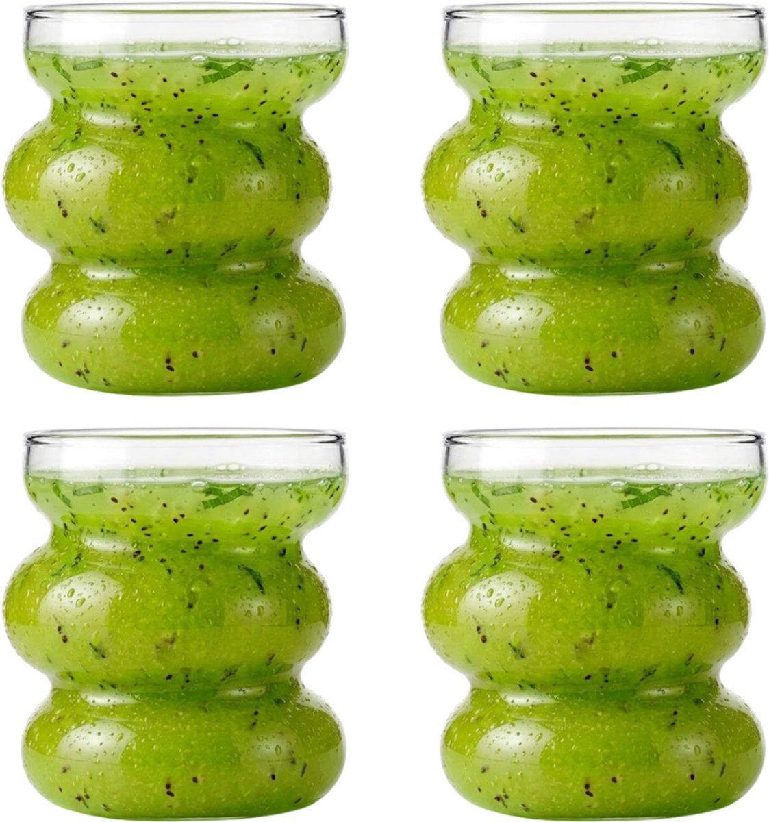 Betrahan Drinkglazen - Set van 4 - 450ML - Frisdrankglazen - Waterglazen - Glazen - Matchaglazen