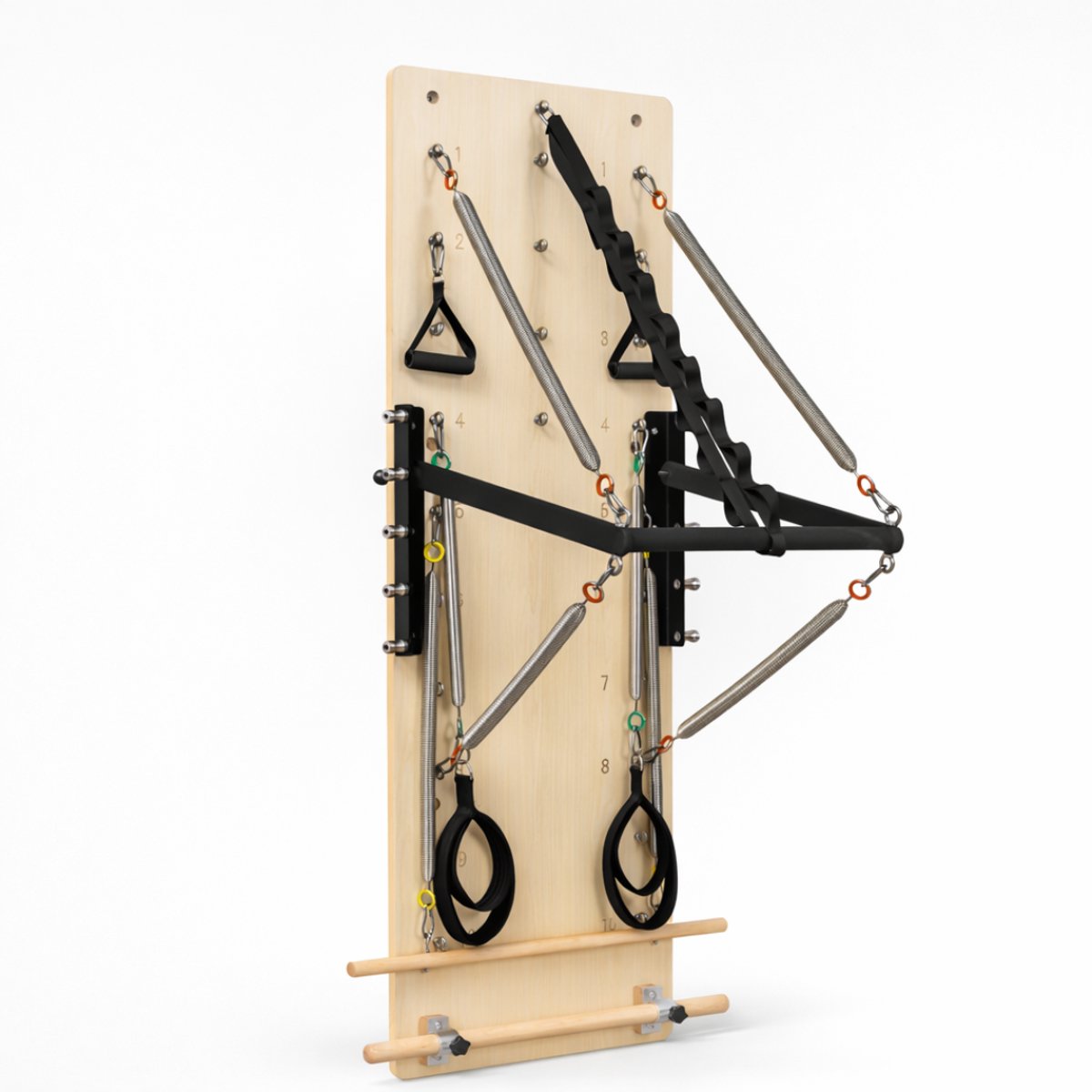 PH Fitness Pilates Wandtrainer met Veren – Wandgemonteerd Trainingssysteem – Commercieel & Thuisgebruik – Verstelbare Weerstand