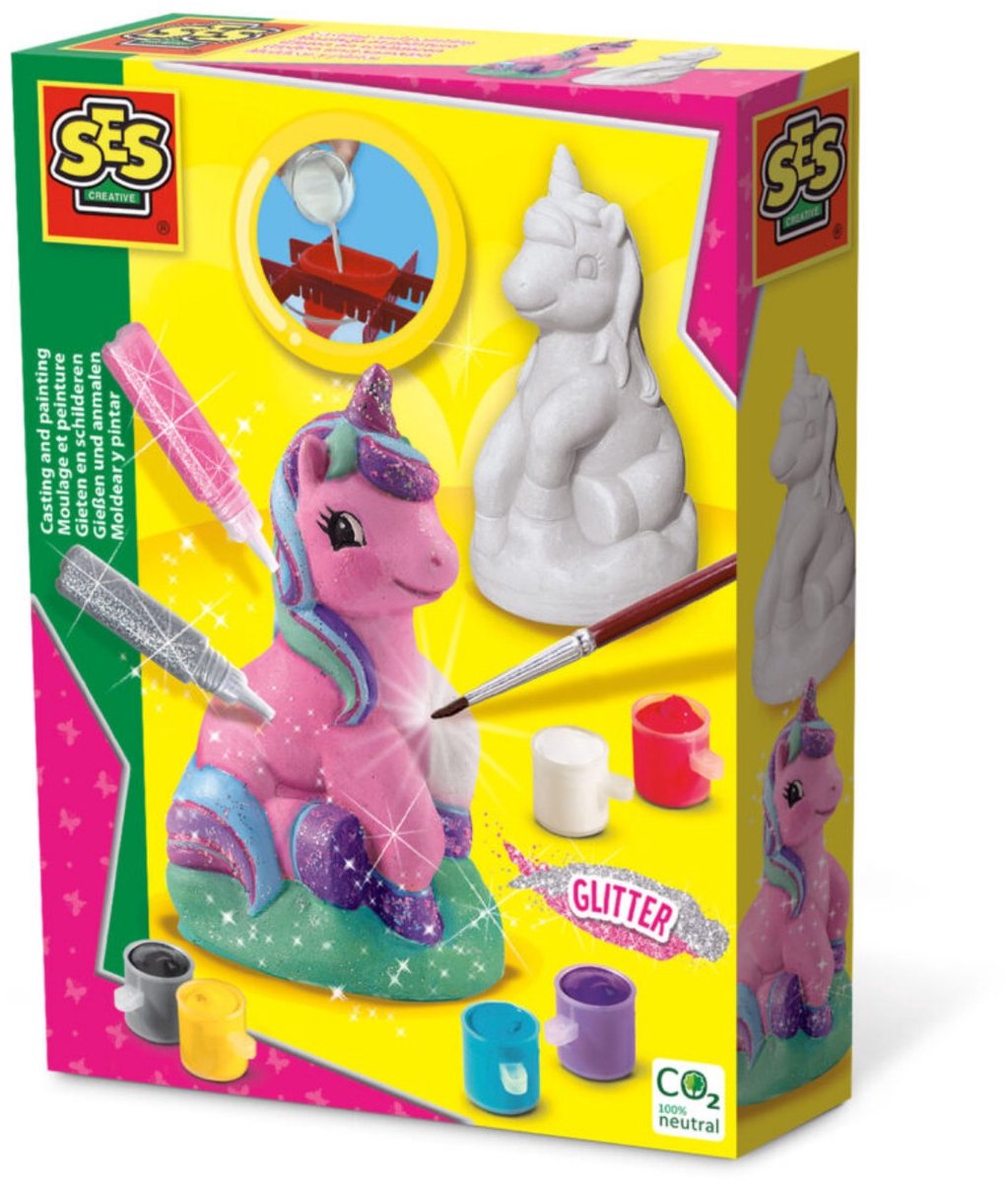 SES Creative Gieten en Schilderen Set - Unicorn met Latex Gietmal - Voor Meisjes vanaf 5 Jaar - Knutselen - Schoencadeautjes Sinterklaas — afbeelding 11