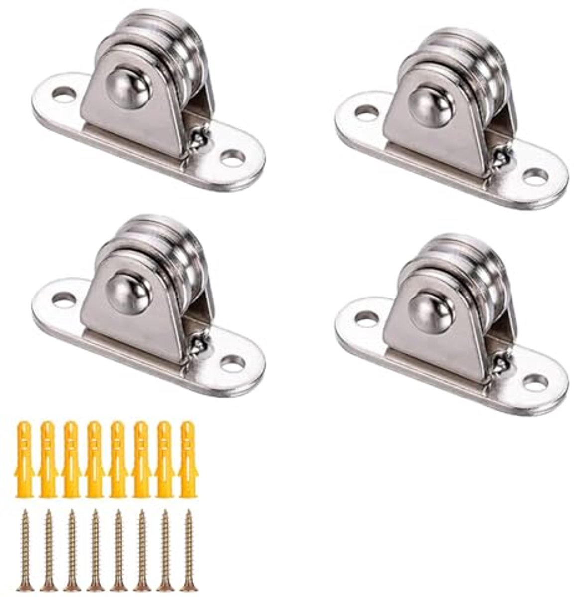 Katrolset - Hoogwaardige Kogellagers - 30 mm Vernikkeld Staal
