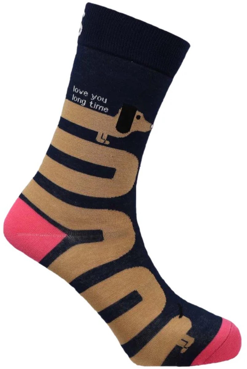 SEXY SOCKS Long Dog Sokken met grappig design natuurlijke bamboe gebreide sokken Verjaardag cadeautje Kerstcadeau Christmas Gift Funny Socks voor hem en haar sokken Volwassenen Grappige, Leuk en Vrolijke sokken Dames & Heren unisex One Size Fits All