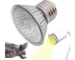 Reptielen Warmtelamp - Verwarmingslicht Terrarium - Gezonde Groei - 360° Draaibare Slang - 25 Watt - Zwart