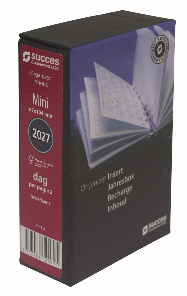 Succes Organizing Systems | Inhoud | Losbladig | Mini | 1 dag-1 pagina | Nederlandstalig | 2027 |