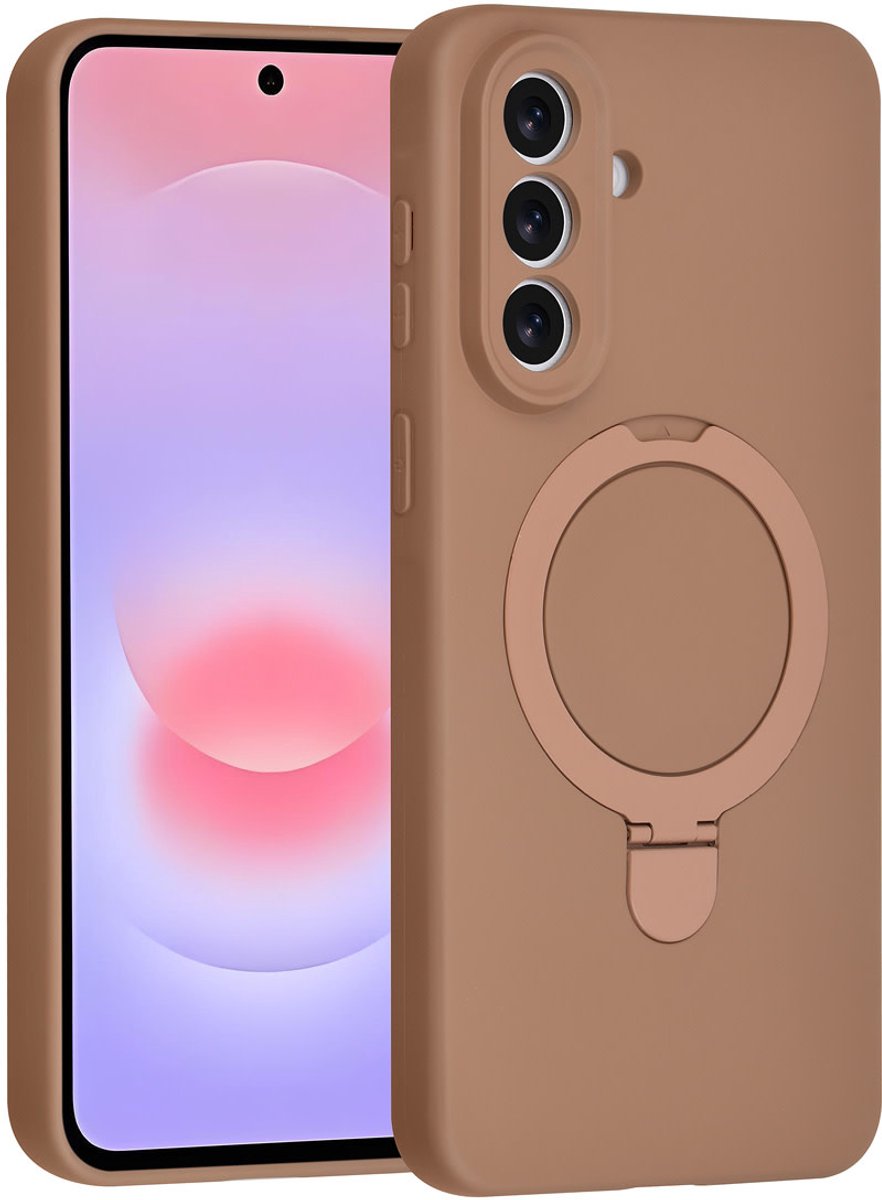 TUNIQ telefoonhoesje voor Samsung Galaxy A57 - MagSafe met ringhouder - Desert Bruin