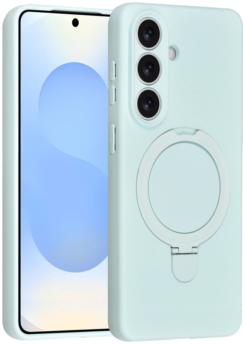 TUNIQ telefoonhoesje voor Samsung Galaxy S26 Plus - MagSafe met ringhouder - Mint Groen