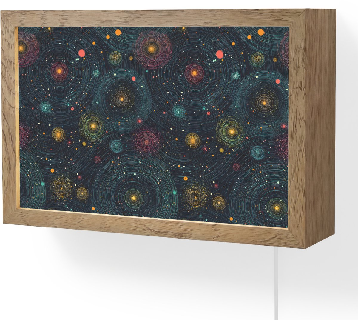 Wandlamp 30x20 cm - Oplaadbaar - Sterren - Kleurrijk - Lichtgevende kernen - Wandlampen bi