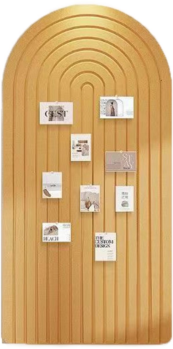 Groot zelfklevend vilt prikbord - 120 x 60 cm - Decoratief prikbord - Memoborden voor thuis, kantoor - Geel