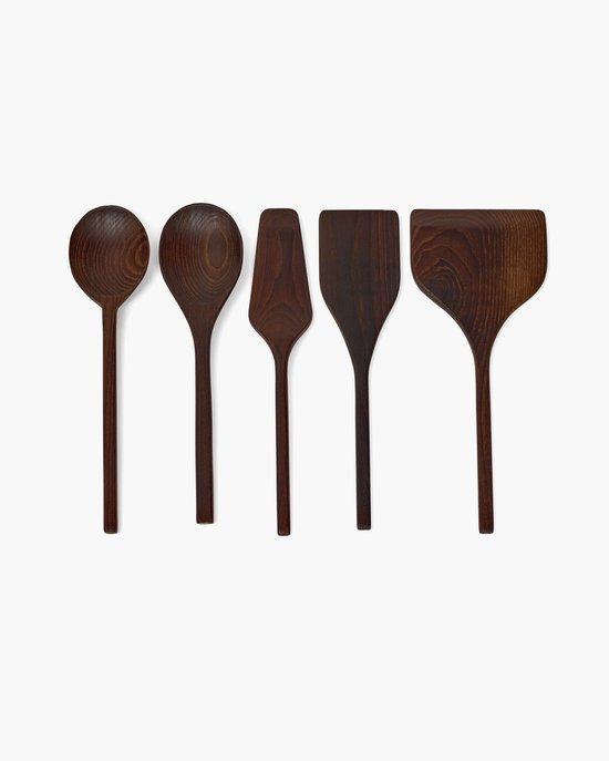 2 stuks slabestek hout, hout, slabestek, acaciahout, slabestekset, serveerlepel hout, keukenhulp, 26 cm lang handvat, houten bestek, slalepel en slavork voor het mengen en koken van salade, pasta