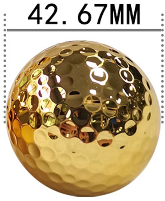 Golfballen - Set van 2 - 4,26cm - Dubbellaagse Trainingsballen - voor Verre Afstanden - Synthetisch Rubberen Golf Ballen - voor Oefenen en Driving Range - Fluorescerende Sport Cadeau en Kantoor Decoratie — afbeelding 2