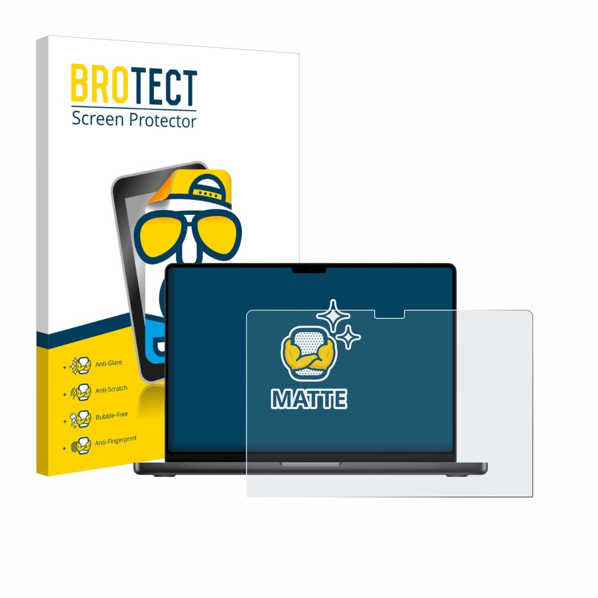 BROTECT - Screenprotector voor Apple MacBook Pro 16" M5 2026 - Folie Beschermfolie matte