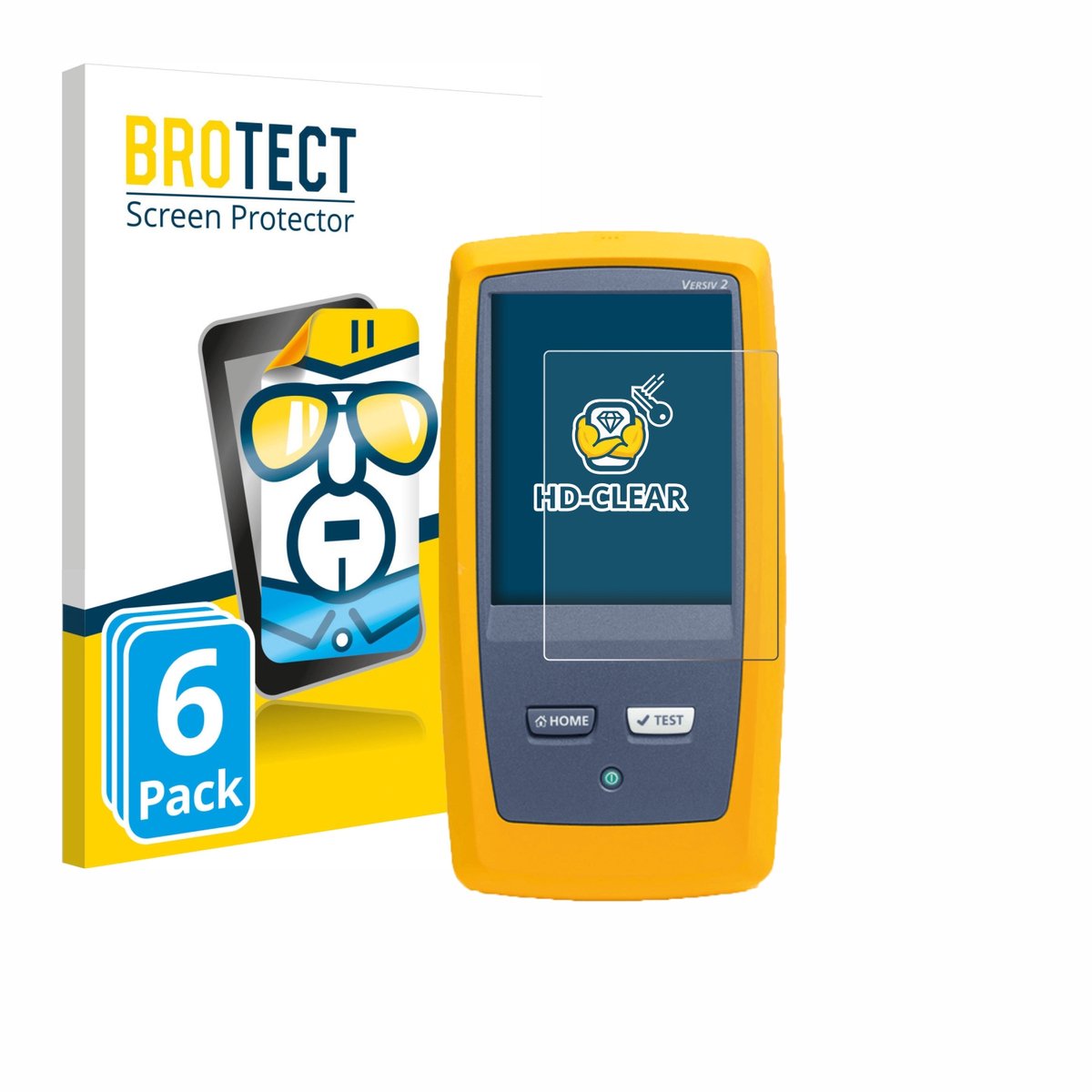 BROTECT - Screenprotector voor Fluke DSX8000 - Folie Beschermfolie transparant 6 Stuks