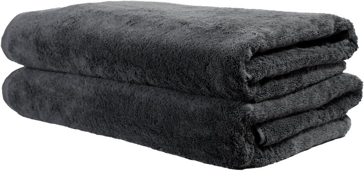 Set van 2 XXL badhanddoeken - 90 x 180 cm - 100% premium katoen - Zacht en absorberend - G