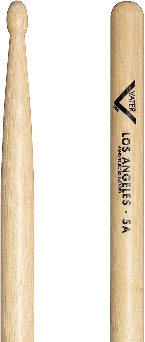 Vater Los Angeles 5A houten punt Hickory Drumstokken, 3 paar (VS3P5AW)