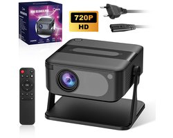 Ccorix® mini beamer pro - Appstore en Google Play Store - Android 14 - Ondersteund: Netflix, YouTube, Videoland, etc. - WiFi, Bluetooth, Screen Mirroring - HD Resolutie 720p - Beamers - Android 14- Zwart - projector