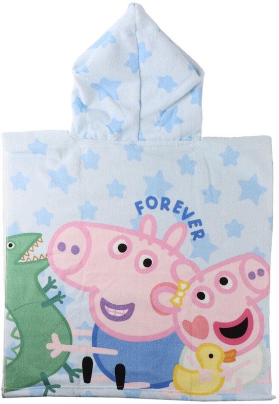 Peppa Pig badponcho - roze - 55 x 110 cm. - Peppa Big poncho van Merkloos — afbeelding 2