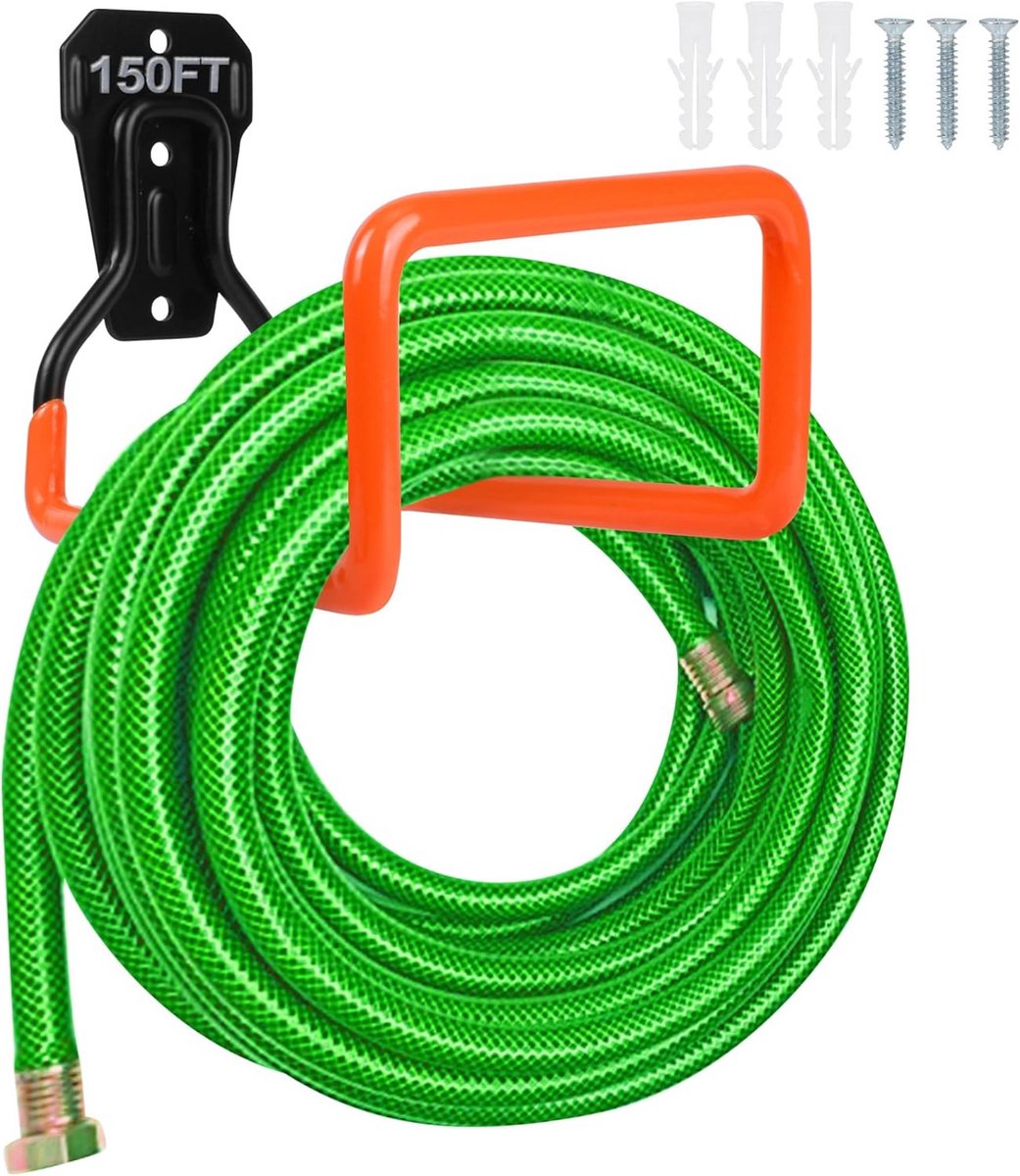 Heavy Duty Tuinslanghouder Wandmontage met Standaard voor Tuinen en Garages