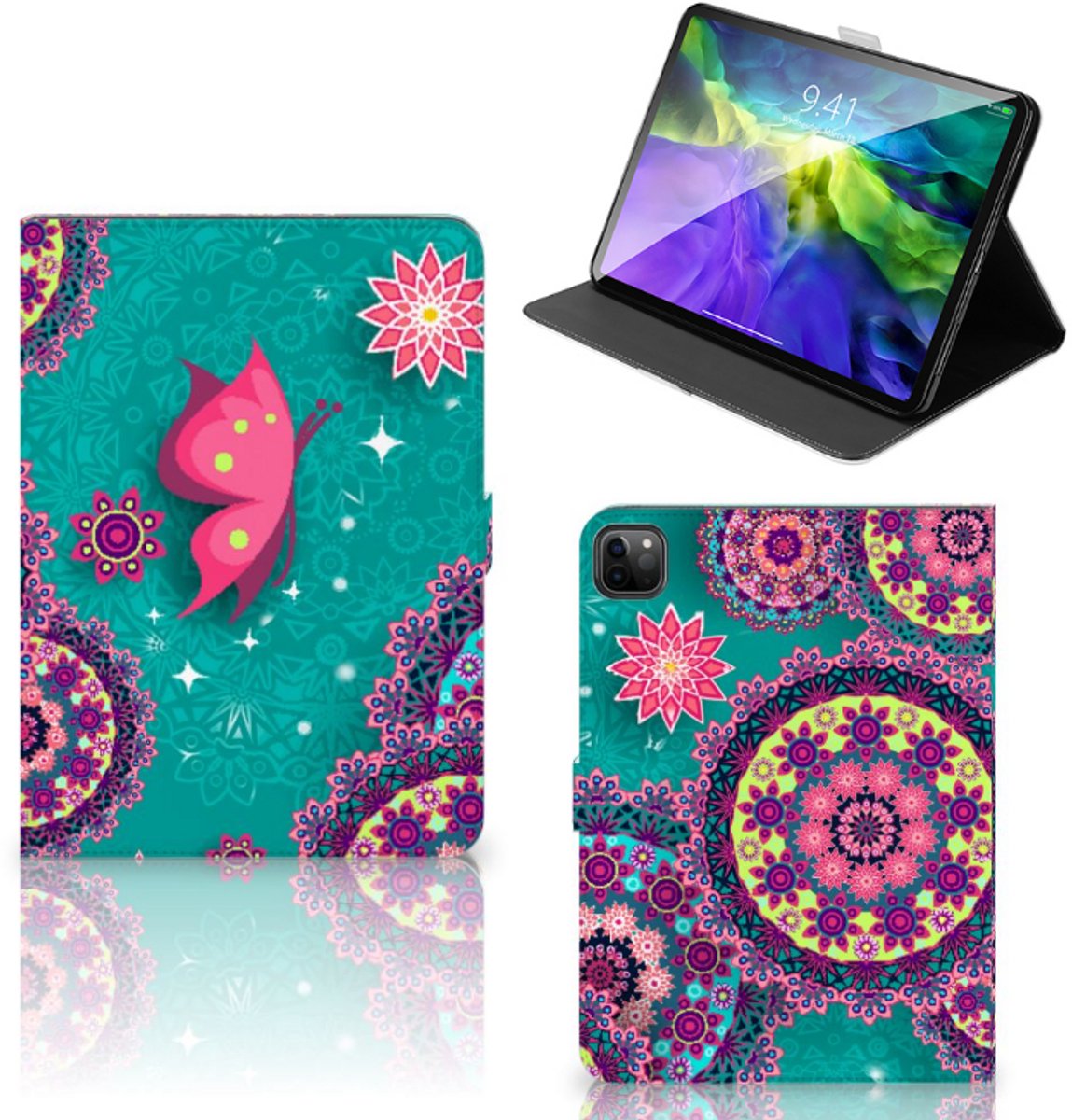 iPad Pro 11 2020/2021/2022 Hoes Cirkels en Vlinders