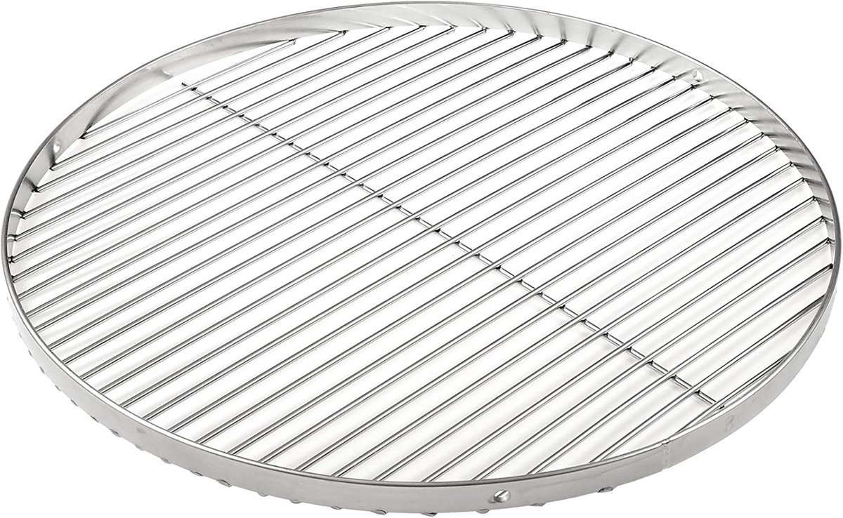 Draaibaar Grillrooster 50 cm RVS met 3 Ophanggaten voor Buitengebruik