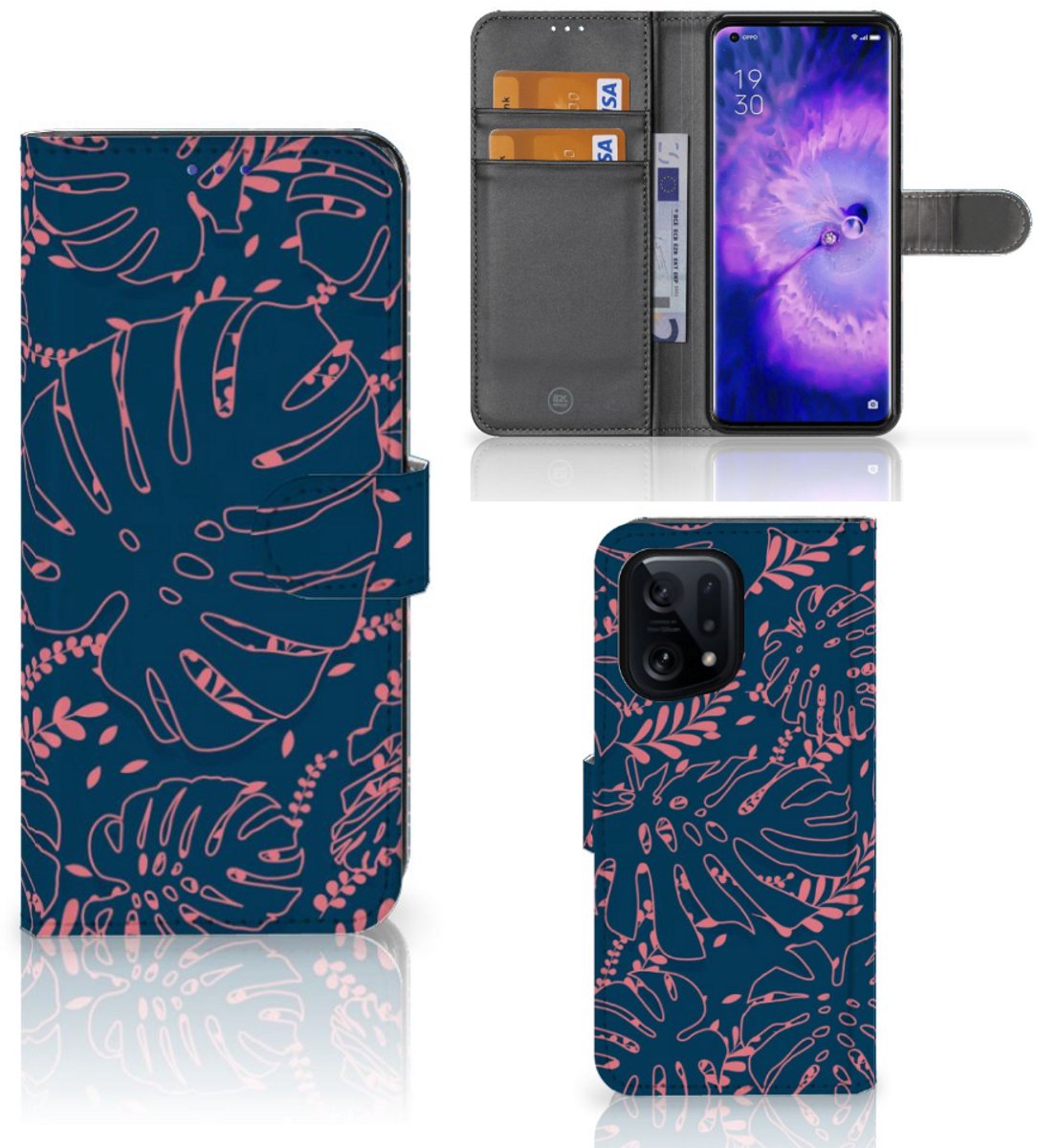 OPPO Find X5 Hoesje Palm Leaves