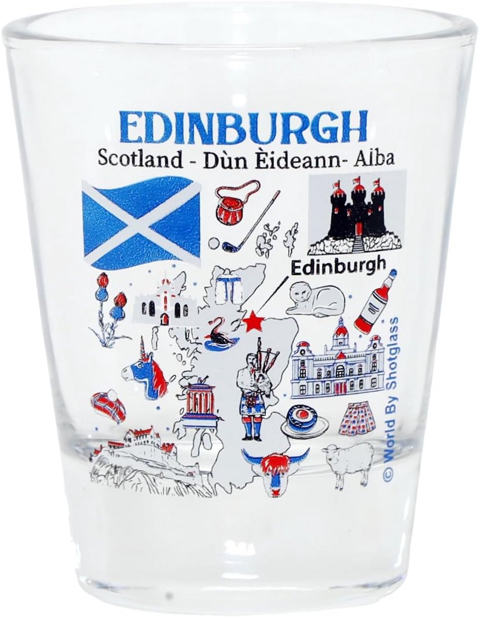 Souvenir Shot Glass van Monumenten en Pictogrammen uit Edinburgh