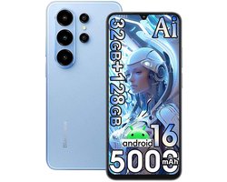 Smartphone Blackview WAVE 10 - 32 GB RAM + 128 GB ROM - Android 16 - 6,88 in - 5000mAh - 4G Dual SIM - 32 MP AI-camera - WiFi 5 - GPS - OTG - Blauw