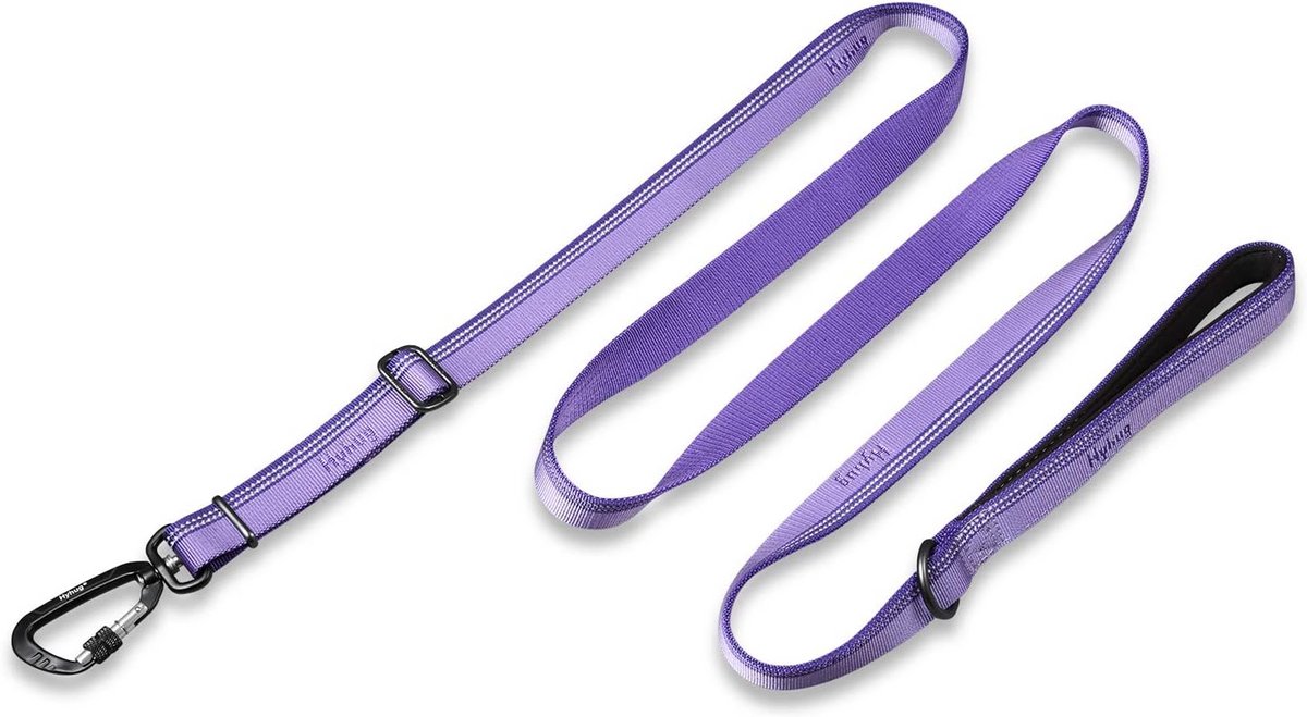 Reflecterende hondenriem met verstelbare lengte, 6 voet, nylon jacquard, comfortabel en duurzaam voor veilige nachtwandelingen