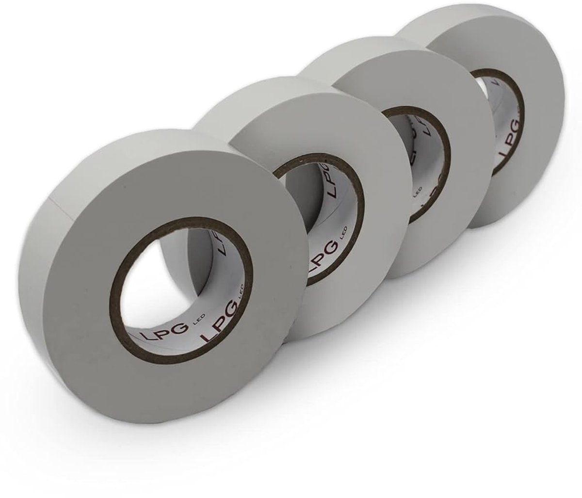 Isolatietape 4 rollen – 25 m, 0,15 mm dik, vuurvast en waterdicht voor sterke bevestiging