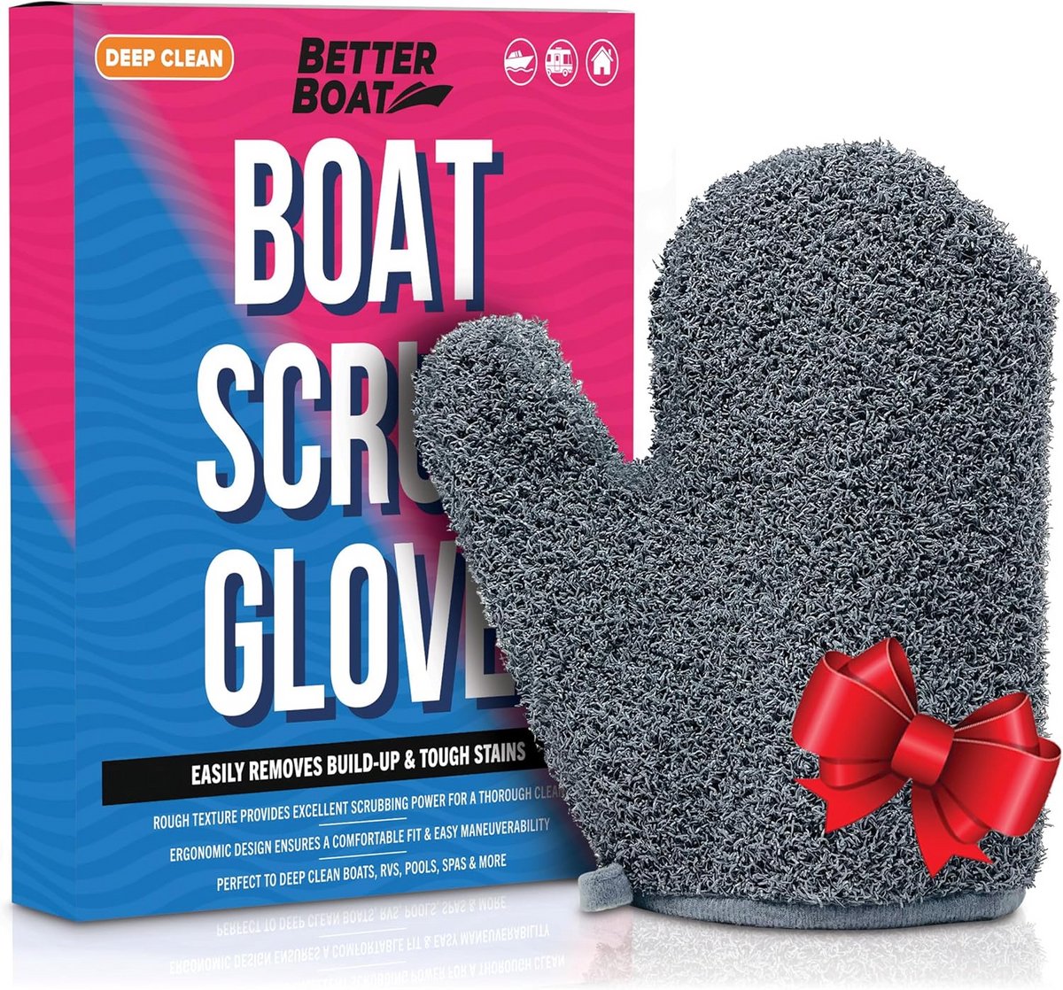 Zware Boot Schrobborstel Handschoen voor Efficiënte Schoonmaak