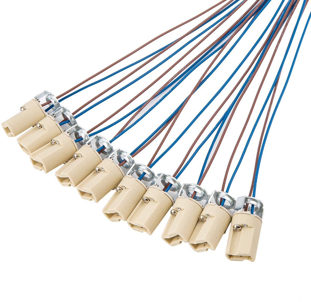 G9 lamphouder met keramische sokkel en kabel voor LED en halogeenlampen (5 stuks)