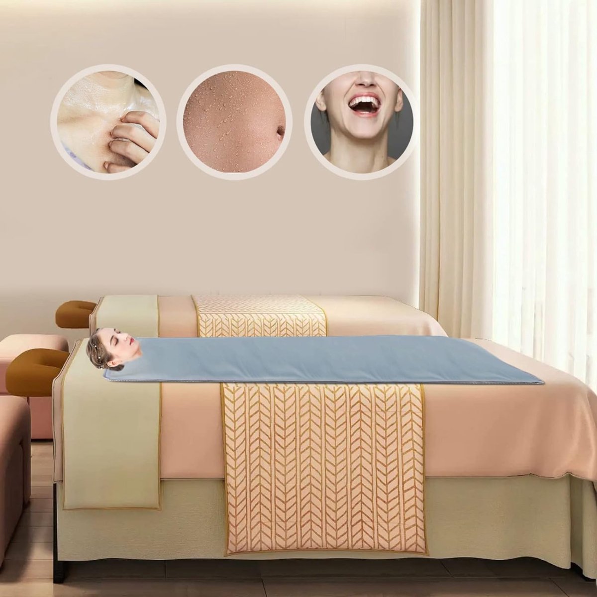 Groupe SEB DnA Infrarood Deken - Sauna Deken Grijs 45x35x20cm - afbeelding 3